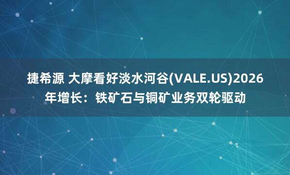 捷希源 大摩看好淡水河谷(VALE.US)2026年增长：铁矿石与铜矿业务双轮驱动