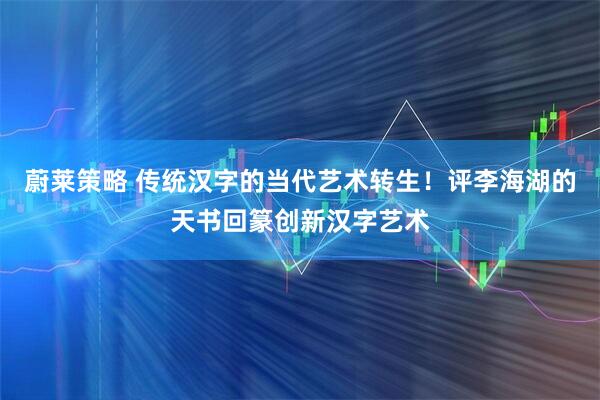 蔚莱策略 传统汉字的当代艺术转生！评李海湖的天书回篆创新汉字艺术