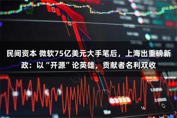 民间资本 微软75亿美元大手笔后，上海出重磅新政：以“开源”论英雄，贡献者名利双收