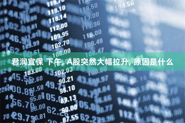 君润宜保 下午, A股突然大幅拉升, 原因是什么