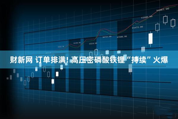 财新网 订单排满! 高压密磷酸铁锂“持续”火爆